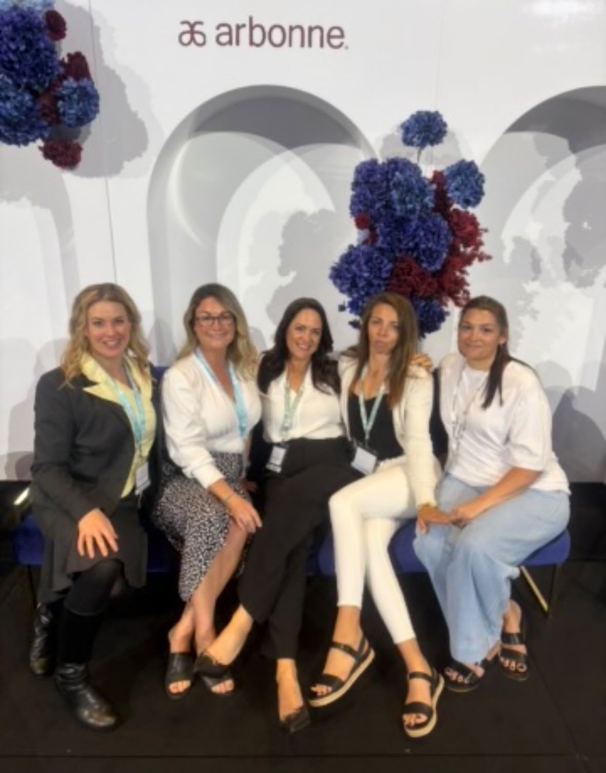 Anne-Marie Grant with women at a business and wellness event